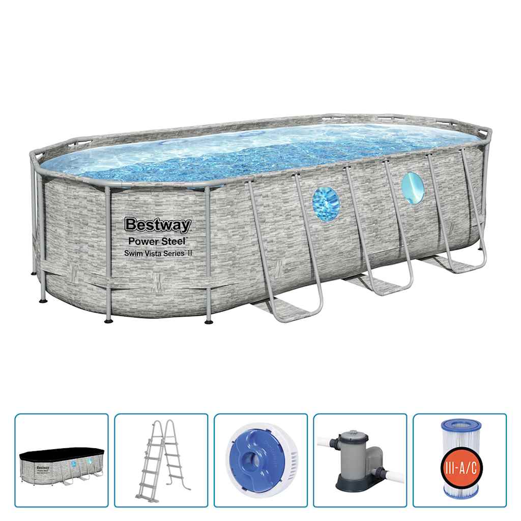 Power Steel Swim Vista Series swimmingpool 549x274x122 cm