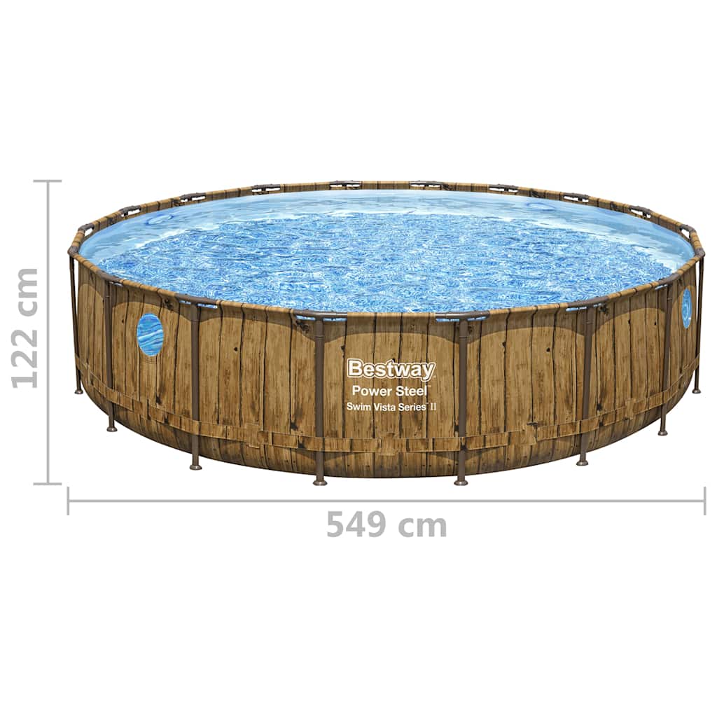 Power Steel swimmingpoolsæt 549x122 cm