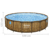 Power Steel swimmingpoolsæt 549x122 cm