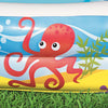 legebassin med baldakin 140 x 140 x 114 cm blå 52192