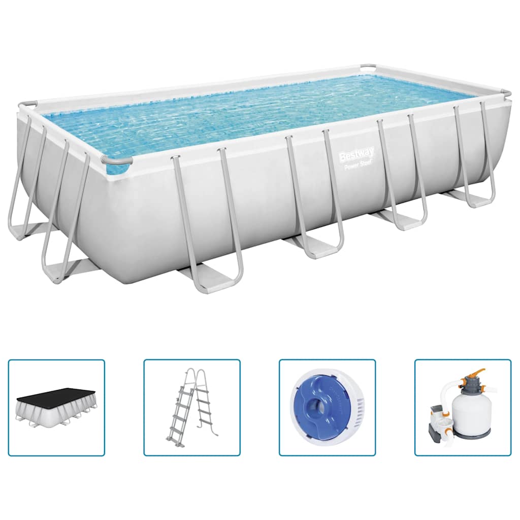 Power Steel swimmingpool 549x274x122 cm rektangulær