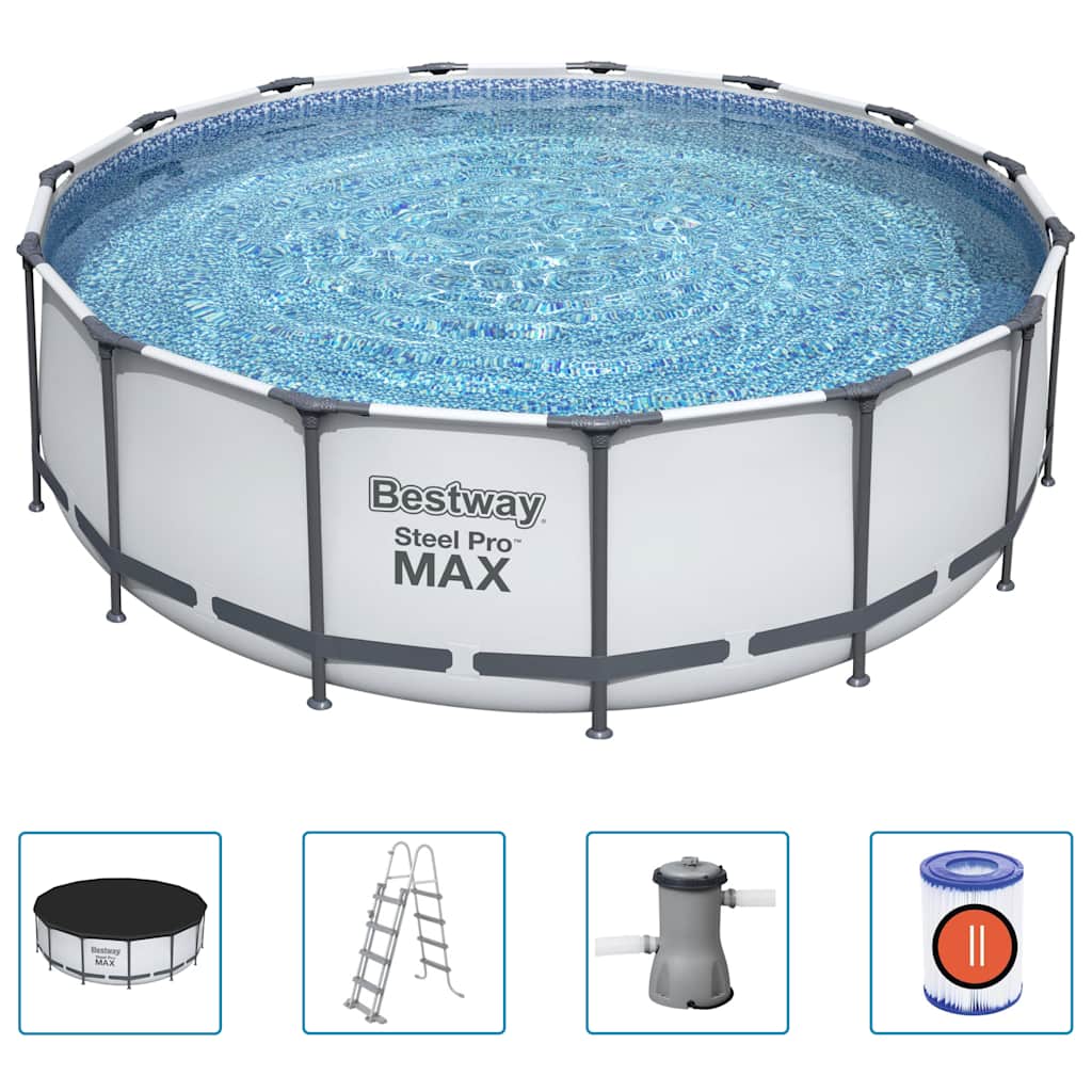 Steel Pro MAX swimmingpoolsæt 457x122 cm rund