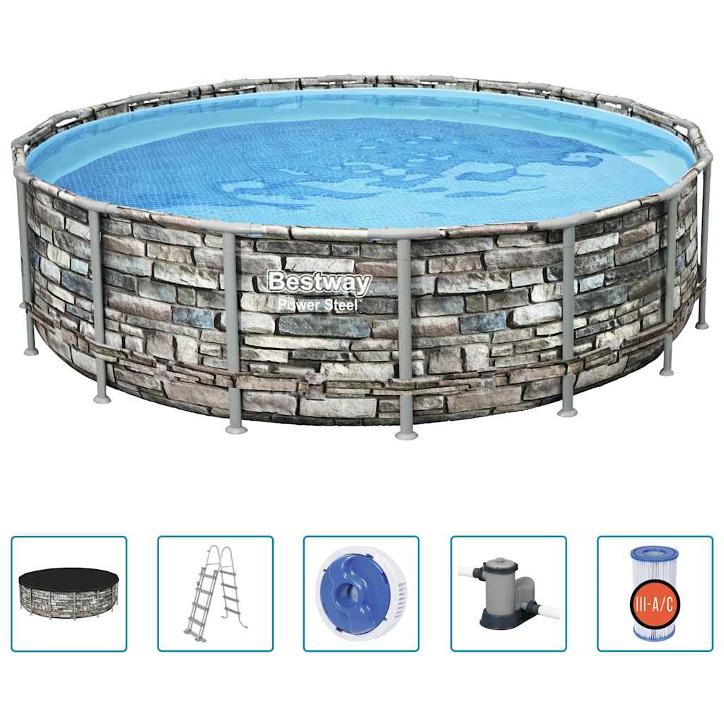 swimmingpoolsæt Power Steel 488x122 cm