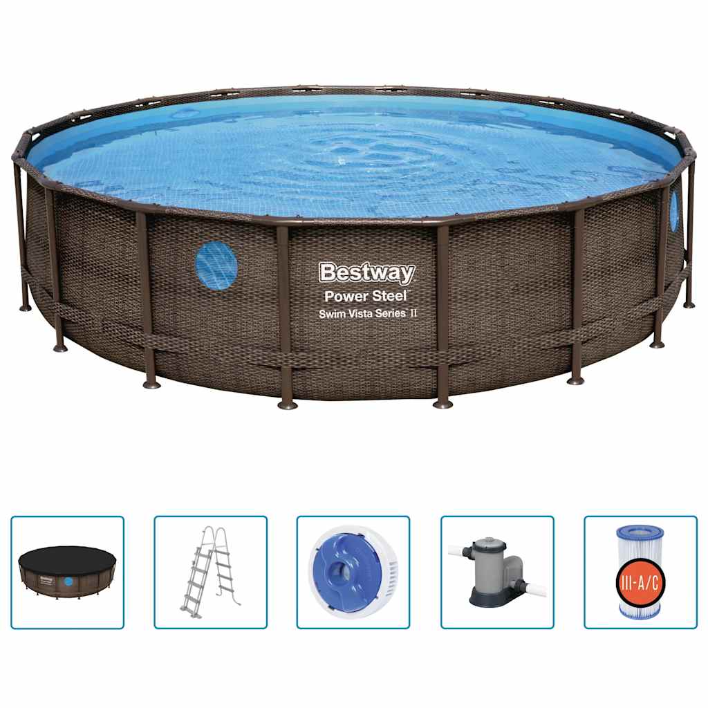 Power Steel swimmingpoolsæt 549x122 cm