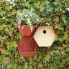 fuglehus Hive 1 19x23x20 cm rundt hul brun