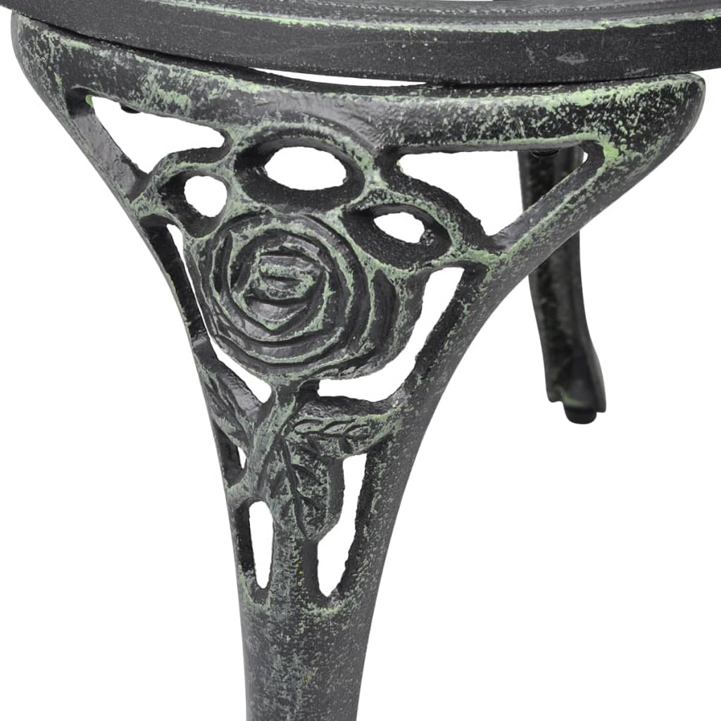 bistrostole 2 stk. støbt aluminium grøn