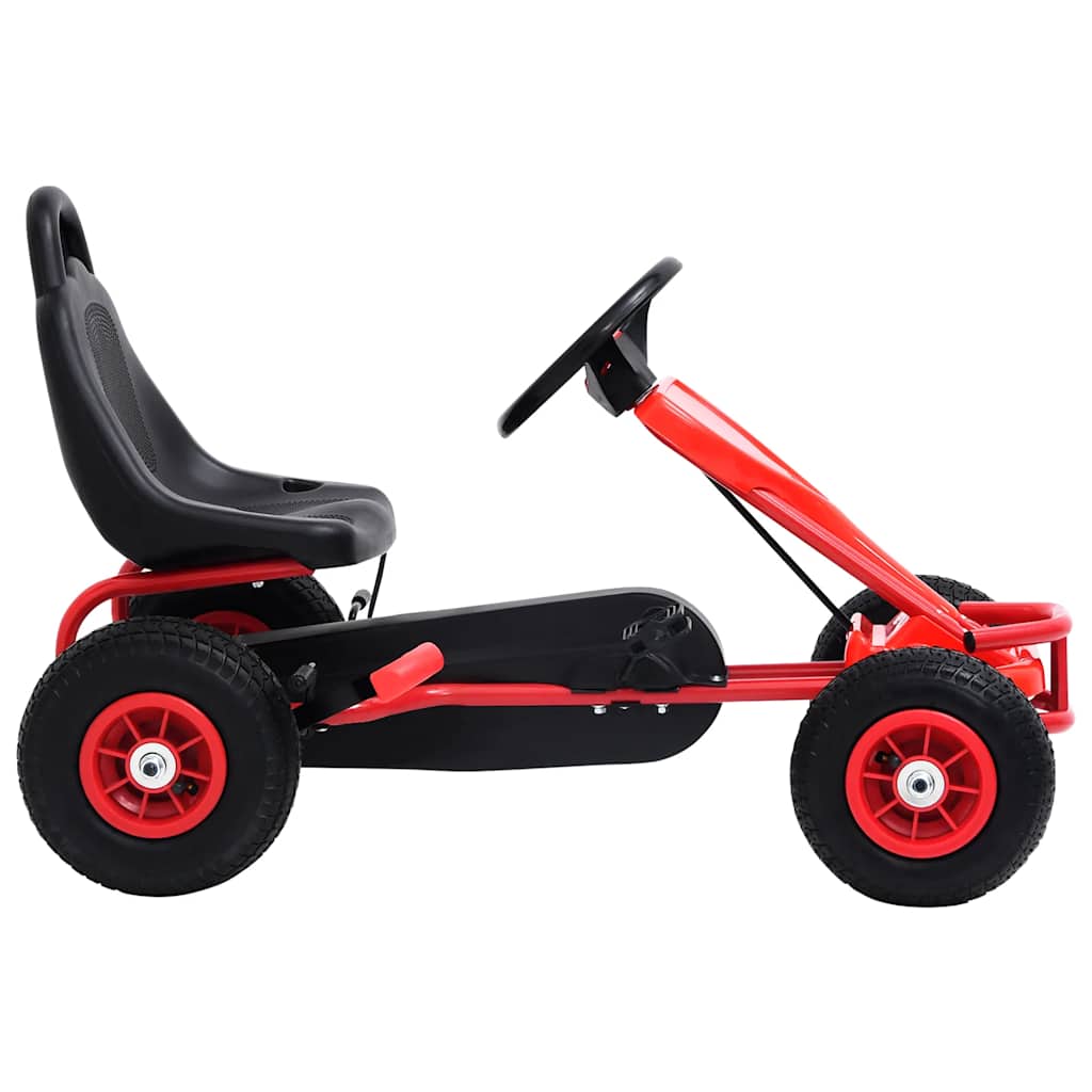 pedal-gokart med luftdæk rød