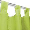 gardiner i mikro-satin 2 stk. med løkker 140 x 225 cm grøn