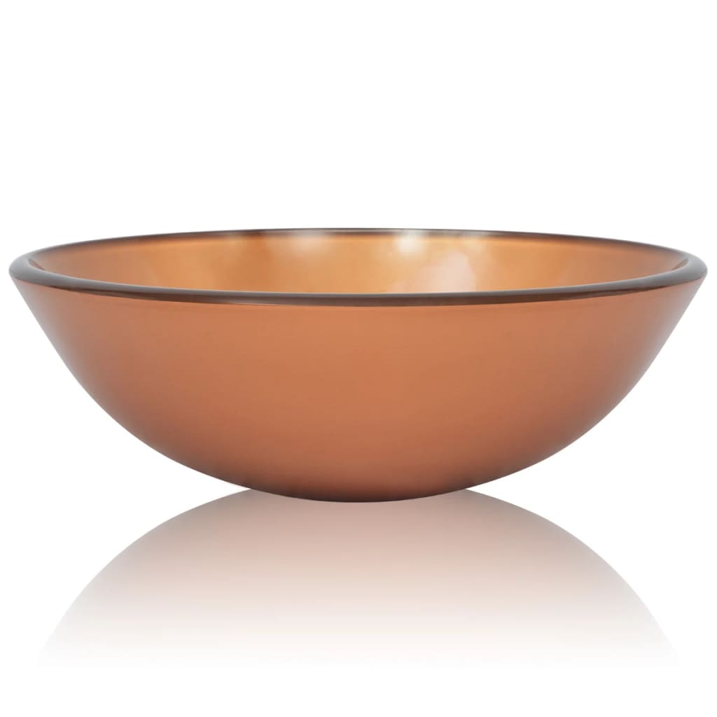 håndvask hærdet glas 42 cm brun