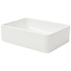 håndvask rund keramik 41x30x12 cm hvid