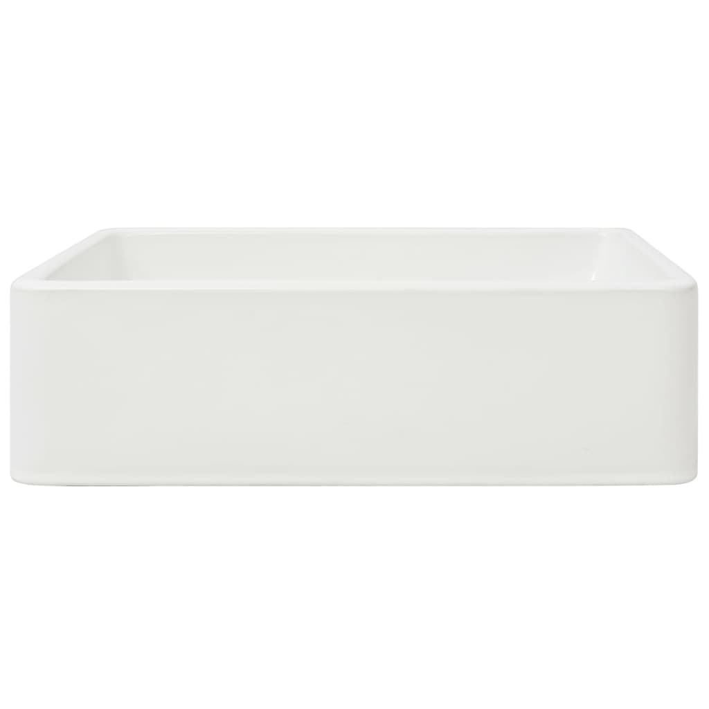håndvask rund keramik 41x30x12 cm hvid