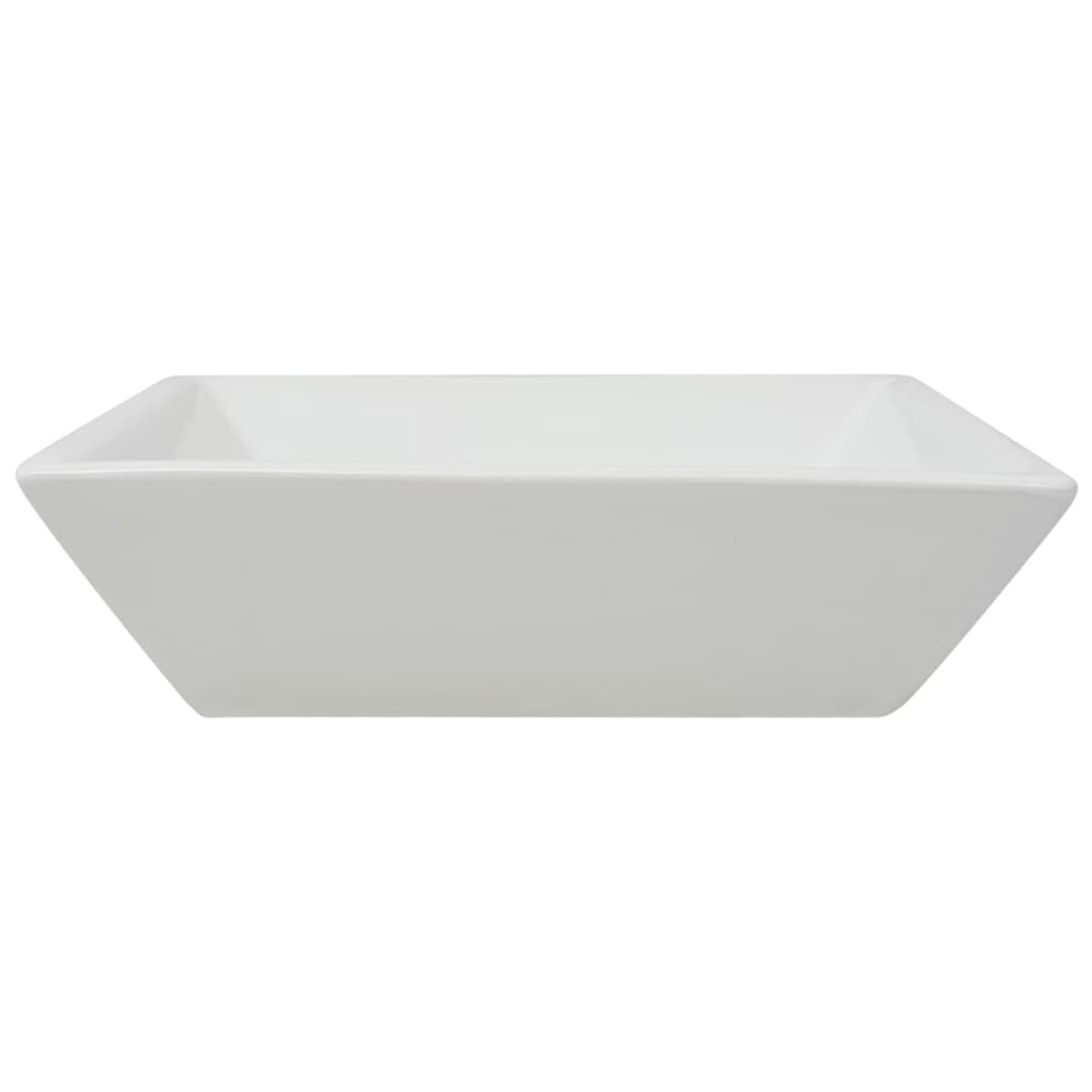 håndvask firkantet keramik 41,5 x 41,5 x 12 cm hvid