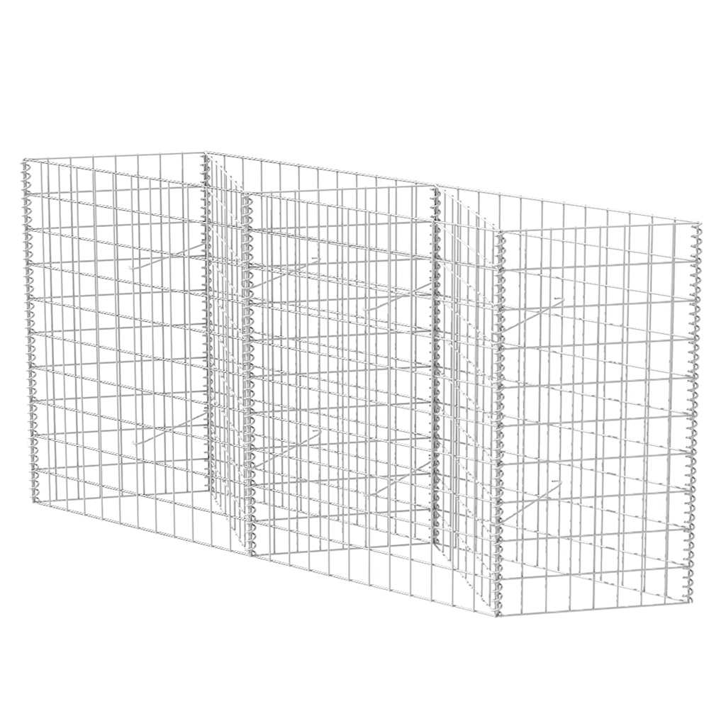 gabionkurv galvaniseret stål 120 x 30 x 100 cm