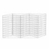 gabionkurv galvaniseret stål 120 x 30 x 100 cm