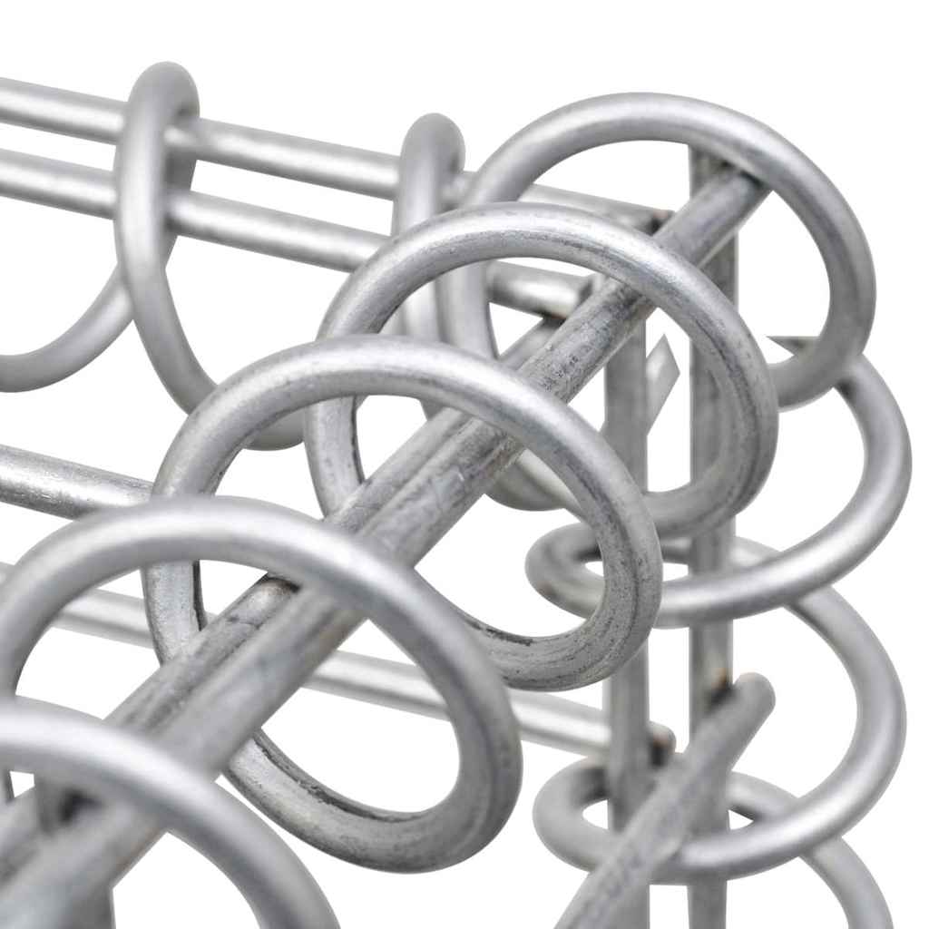 gabionkurv galvaniseret stål 120 x 30 x 100 cm