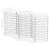 gabionkurv galvaniseret stål 120 x 30 x 100 cm