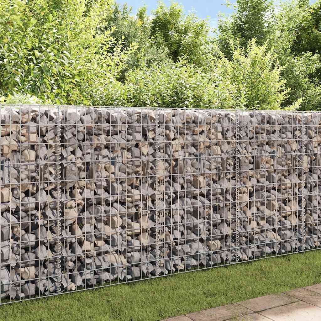 gabionkurv galvaniseret stål 120 x 30 x 100 cm
