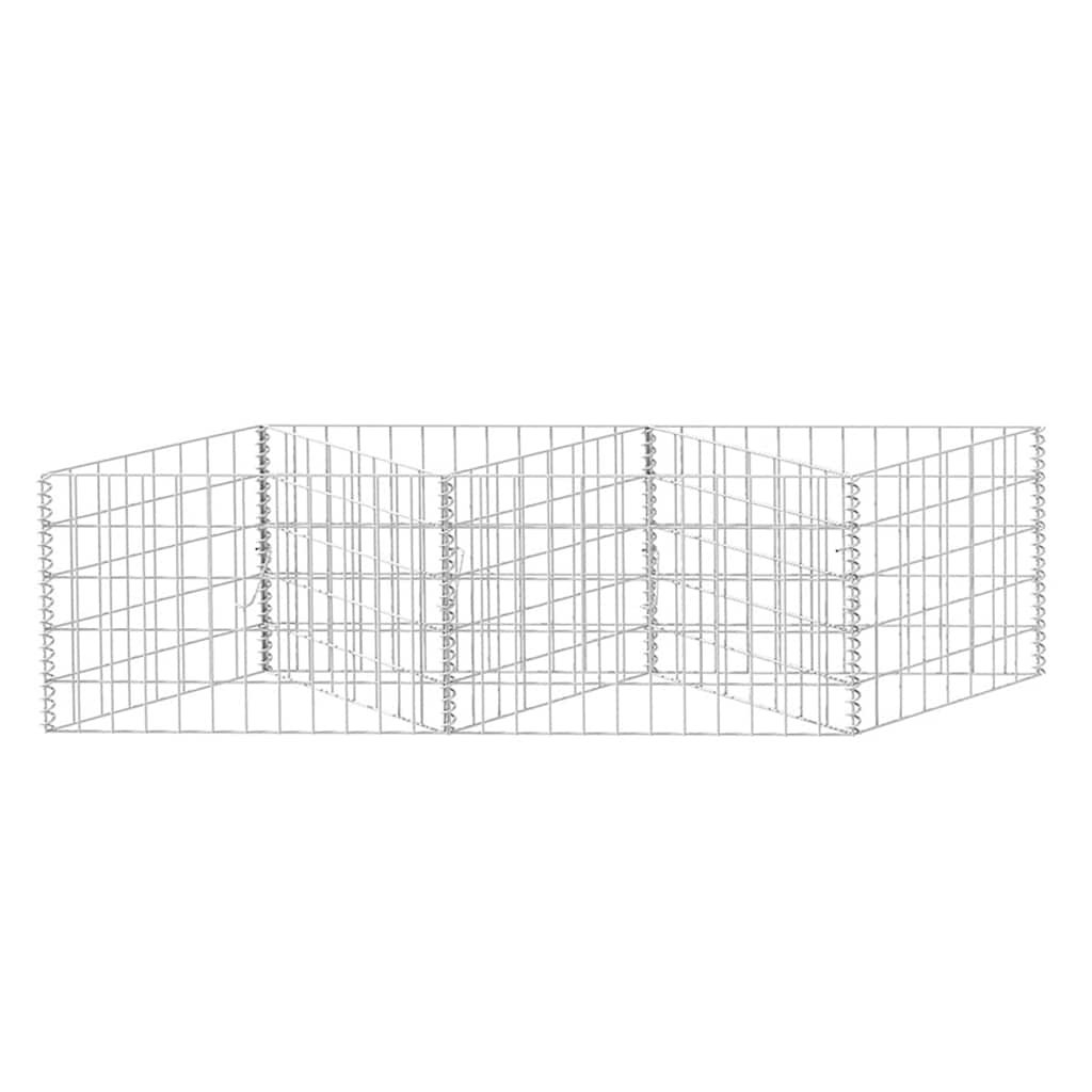 gabionkurv galvaniseret stål 120 x 30 x 50 cm