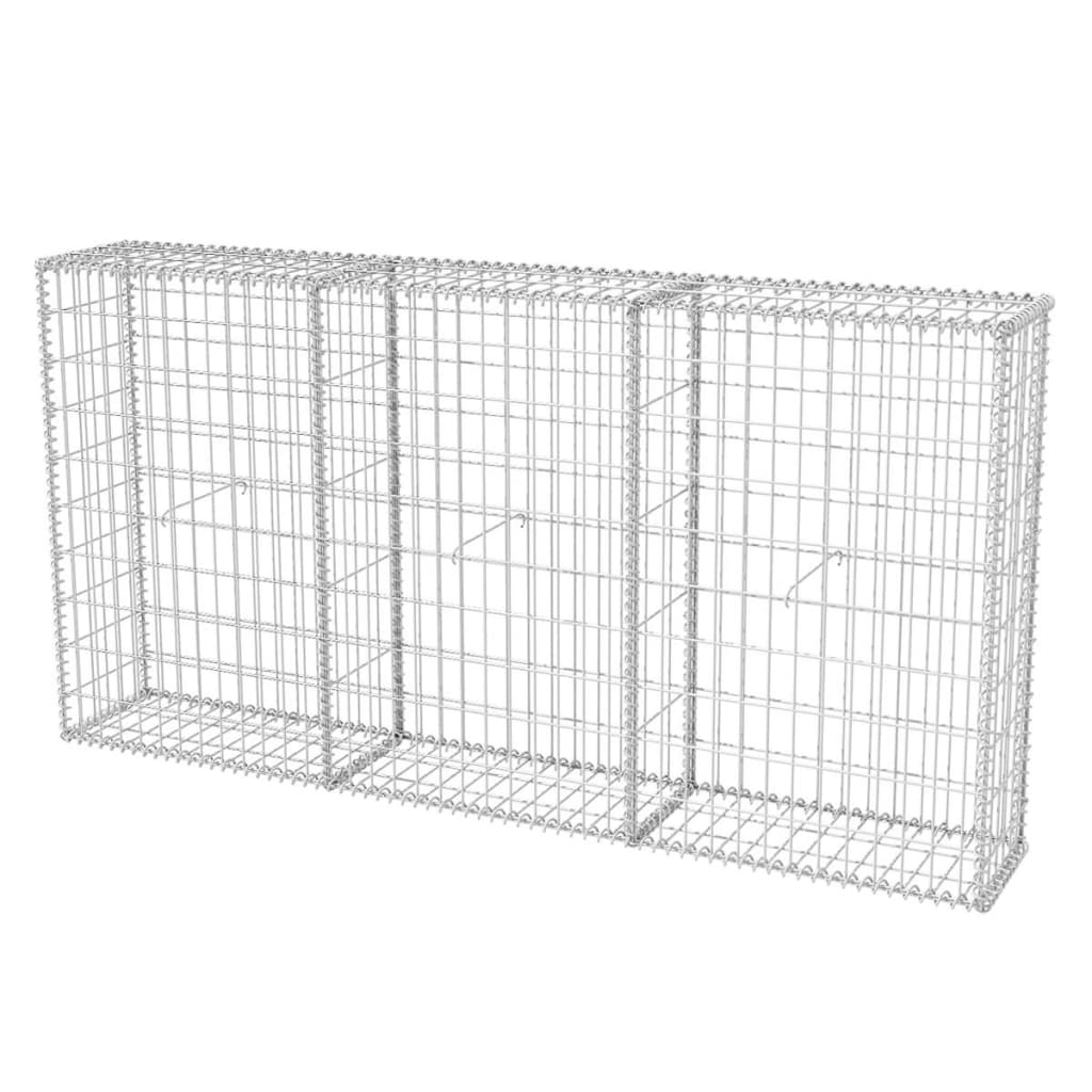 gabionkurv 200 x 30 x 100 cm galvaniseret stål