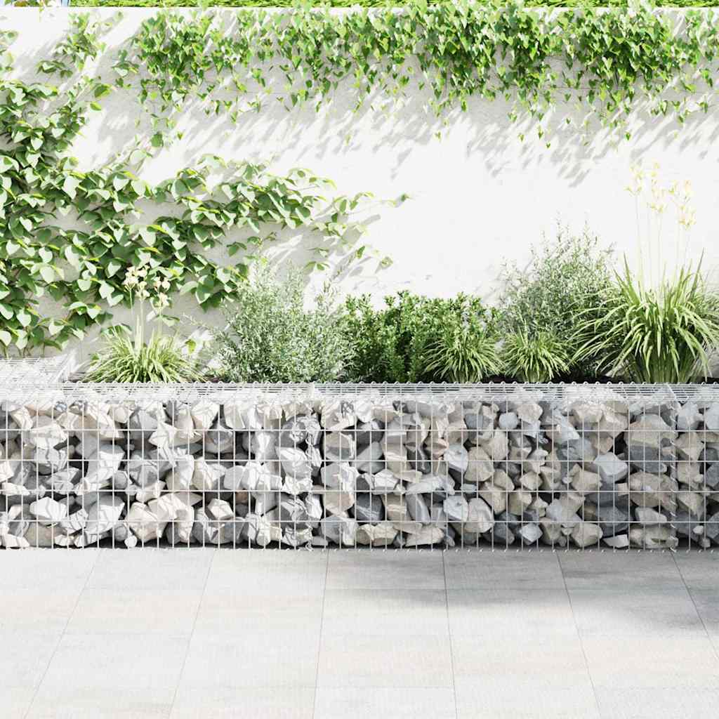 gabionkurv galvaniseret stål 100 x 50 x 50 cm