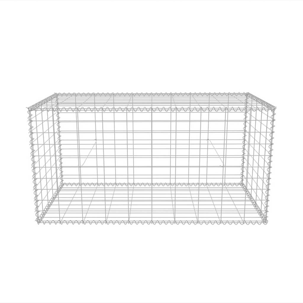 gabionkurv galvaniseret stål 100 x 50 x 50 cm