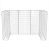 gabion-afskærmning til 2 affaldsbeholdere 180x100x120 cm stål