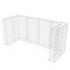 gabionafskærmning til tre affaldsbeholdere 250x100x120 cm stål