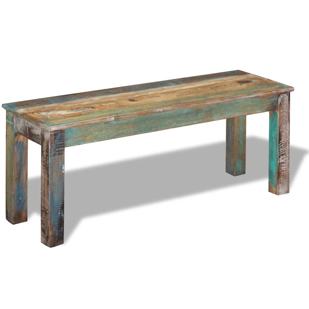 bænk 110x35x45 cm massivt genbrugstræ