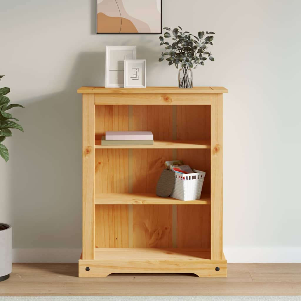 reol tre hylder Corona-serien mexicansk fyrretræ 80x29x100 cm