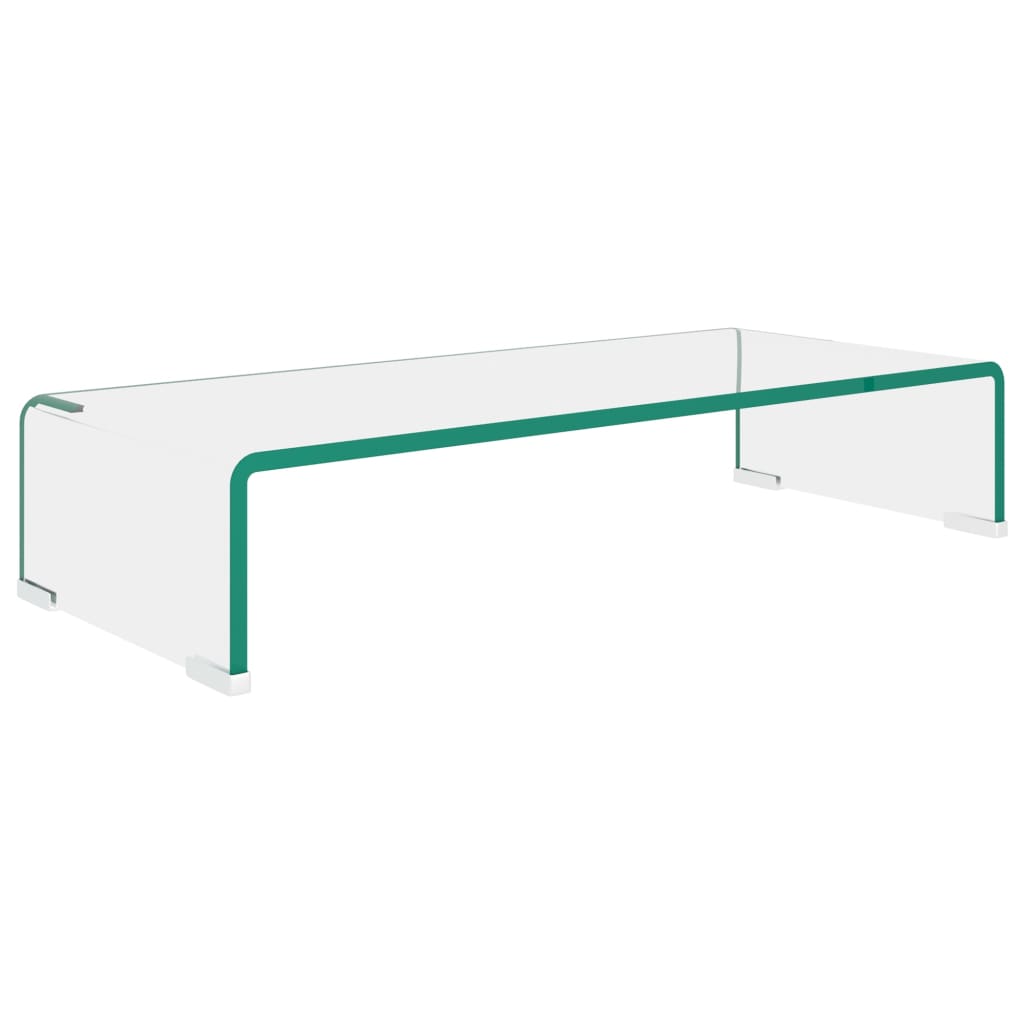 TV-bord/monitorstander klar glas 60x25x11 cm