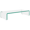 TV-bord/monitorstander klar glas 60x25x11 cm