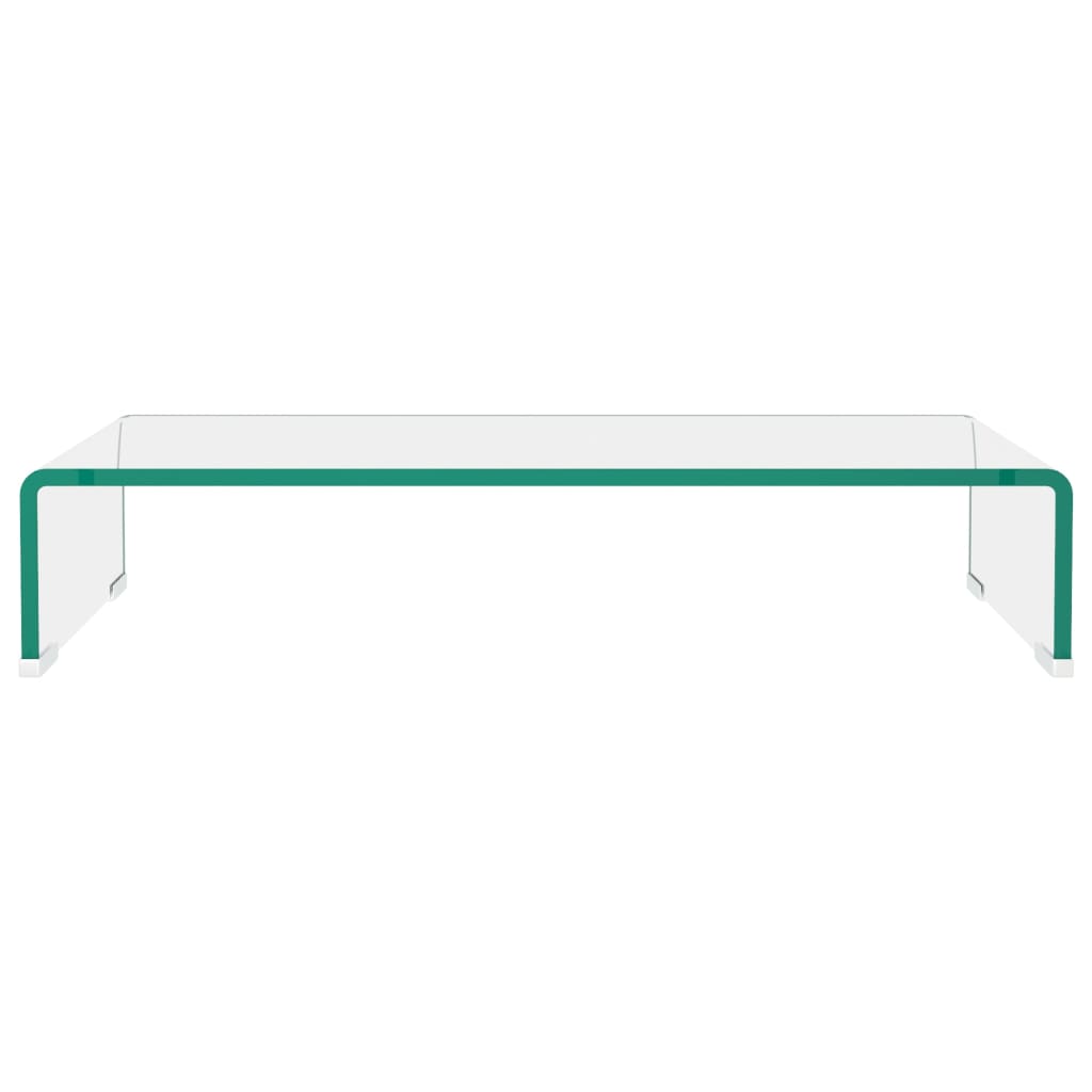TV-bord/monitorstander klar glas 60x25x11 cm