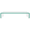 TV-bord/monitorstander klar glas 60x25x11 cm