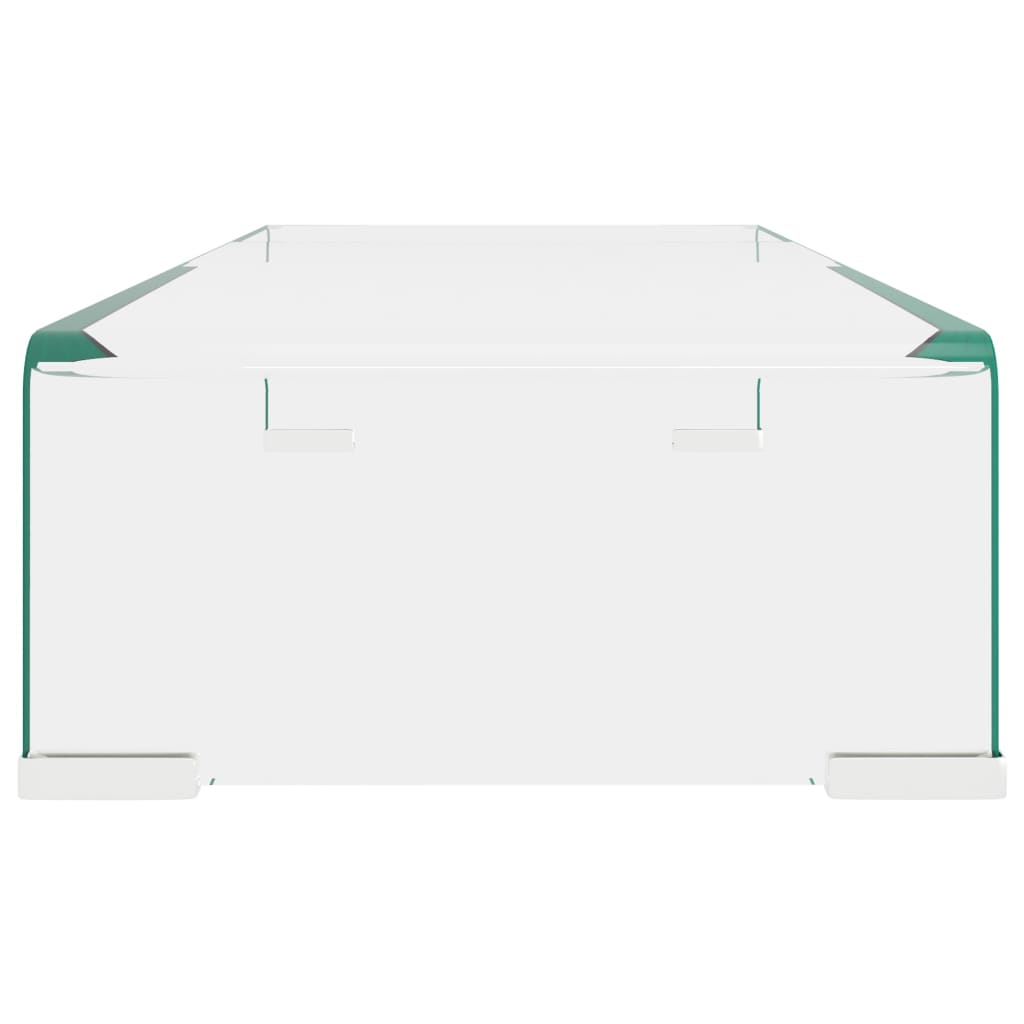 TV-bord/monitorstander klar glas 60x25x11 cm