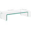 TV-bord/monitorstander klar glas 60x25x11 cm
