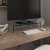 TV-bord/monitorstander klar glas 60x25x11 cm