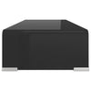 TV-stander/monitorstand sort glas 60x25x11 cm