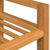 skostativ med 2 hylder 49,5x27x40 cm massivt egetræ