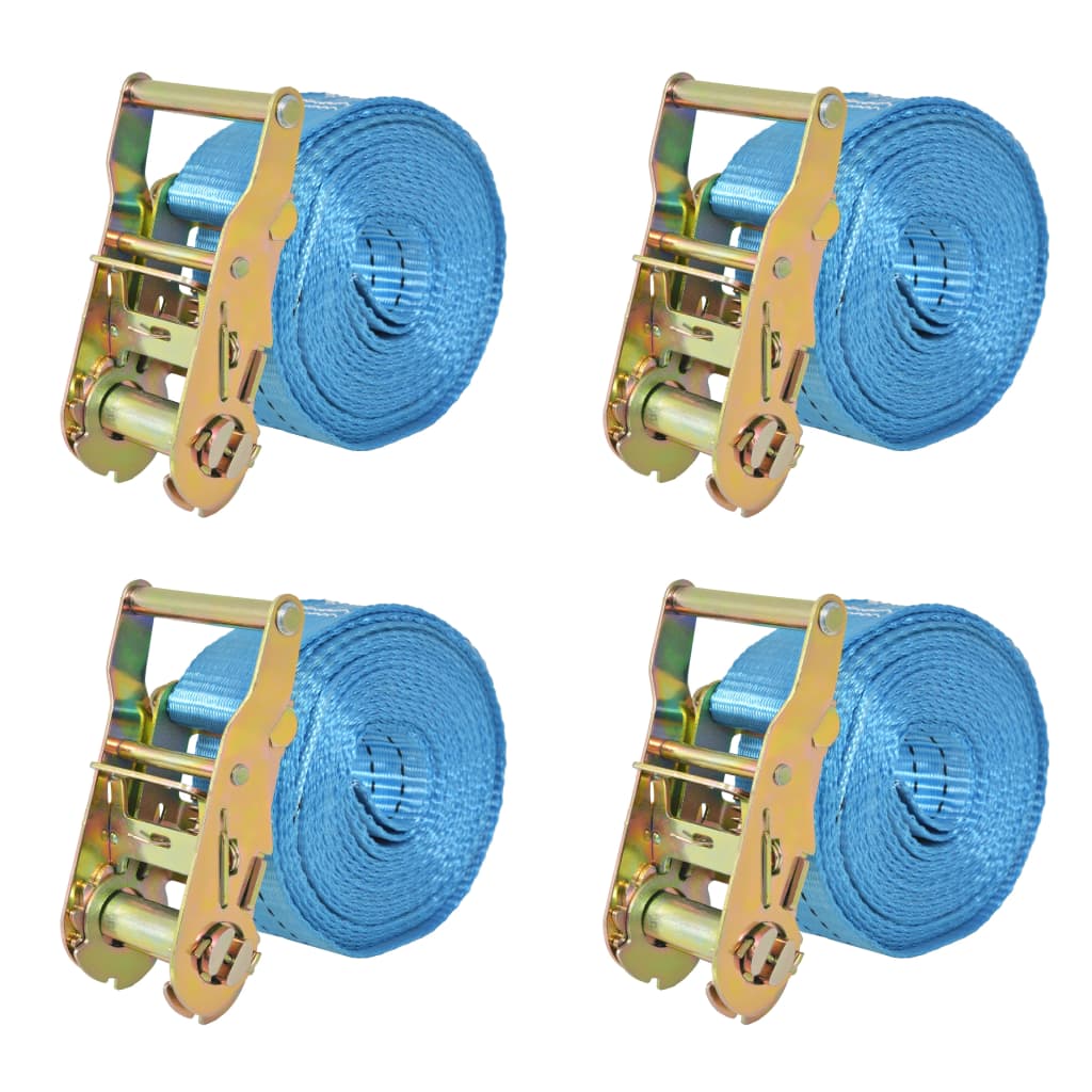 surringsbånd 4 stk. 2 ton 6 m x 38 mm blå