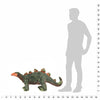 stående tøjdyr stegosaurus plysstof XXL grå