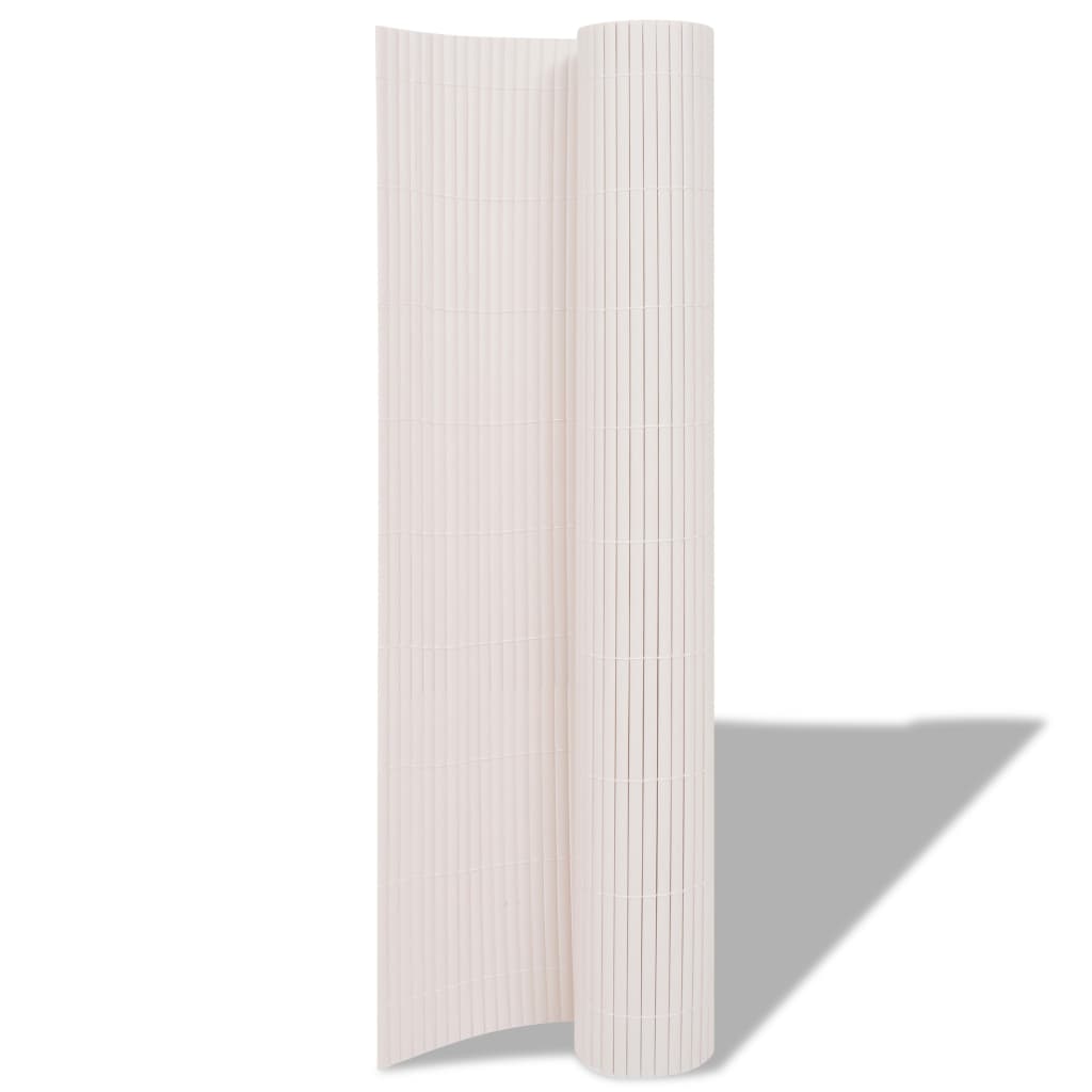 dobbeltsidet havehegn 90 x 300 cm hvid
