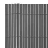 dobbeltsidet havehegn PVC 150 x 500 cm grå
