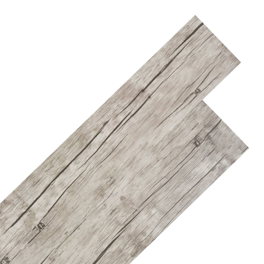 selvklæbende PVC-gulvplanker 5,02 m² 2 mm egetræ afvasket