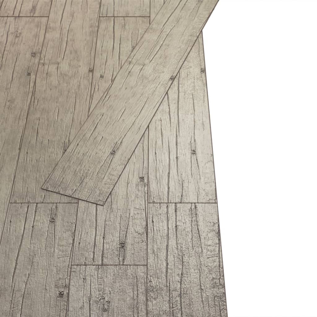 selvklæbende PVC-gulvplanker 5,02 m² 2 mm egetræ afvasket