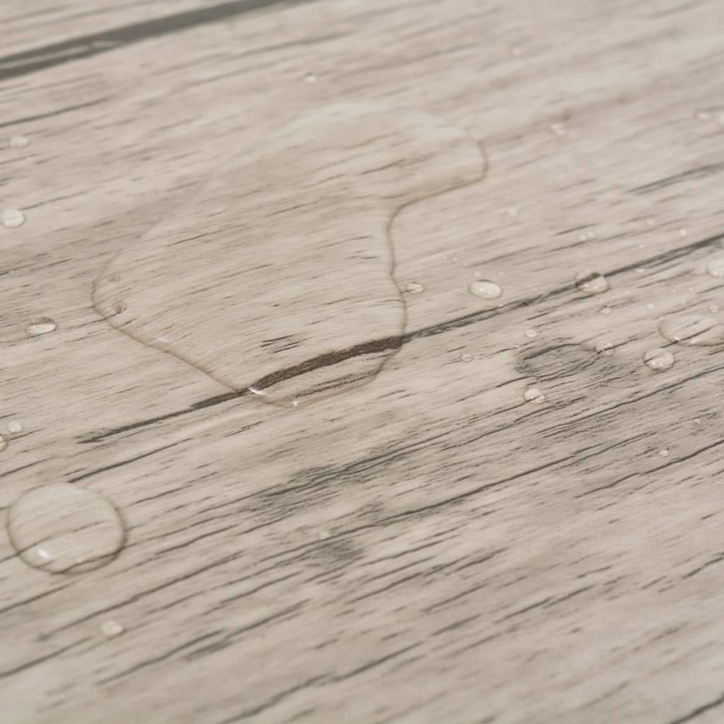 selvklæbende PVC-gulvplanker 5,02 m² 2 mm egetræ afvasket