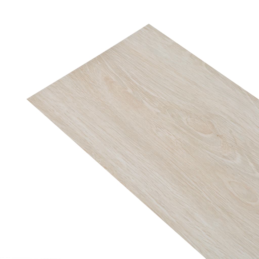 selvklæbende PVC-gulvplanker 5,02 m² 2 mm egetræ klassisk hvid