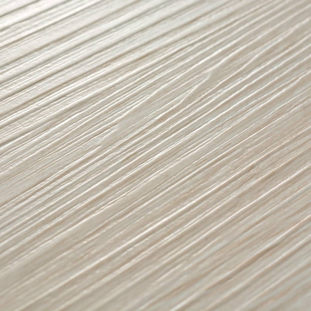 selvklæbende PVC-gulvplanker 5,02 m² 2 mm egetræ klassisk hvid