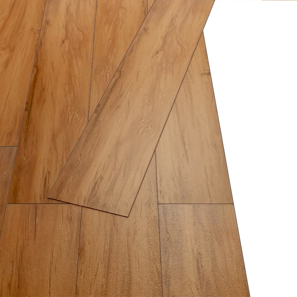 selvklæbende PVC-gulvplanker 5,02 m² 2 mm elm naturfarvet
