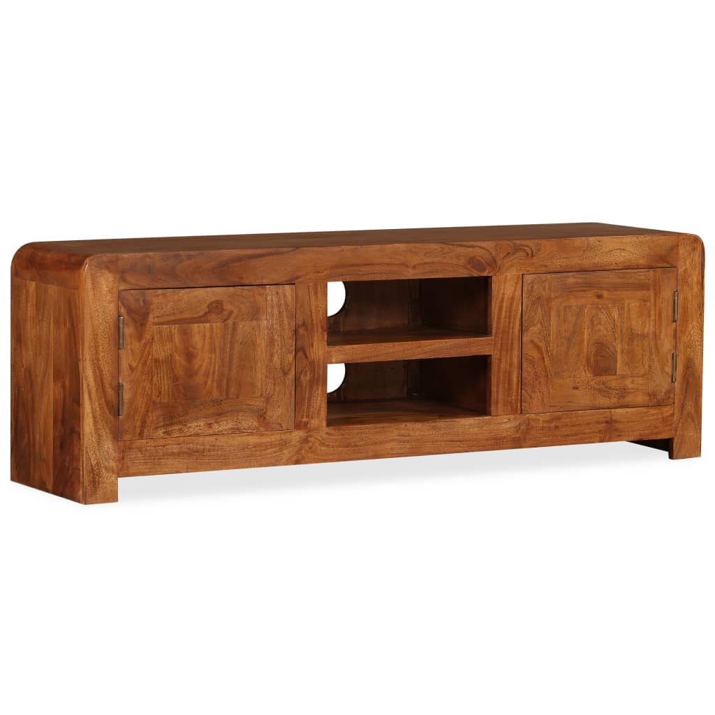 tv-skab 120x30x40 cm massivt træ honningfarvet finish