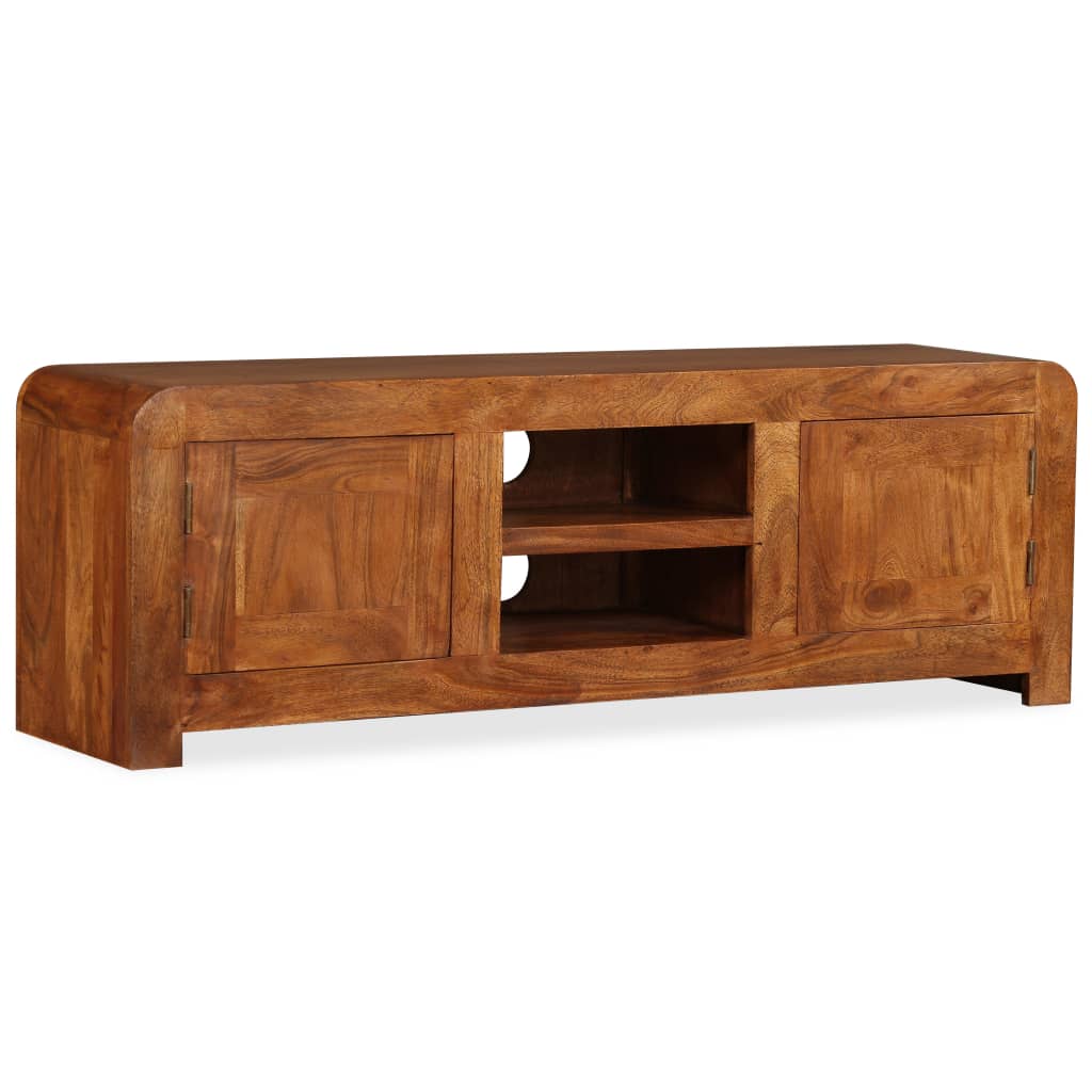 tv-skab 120x30x40 cm massivt træ honningfarvet finish